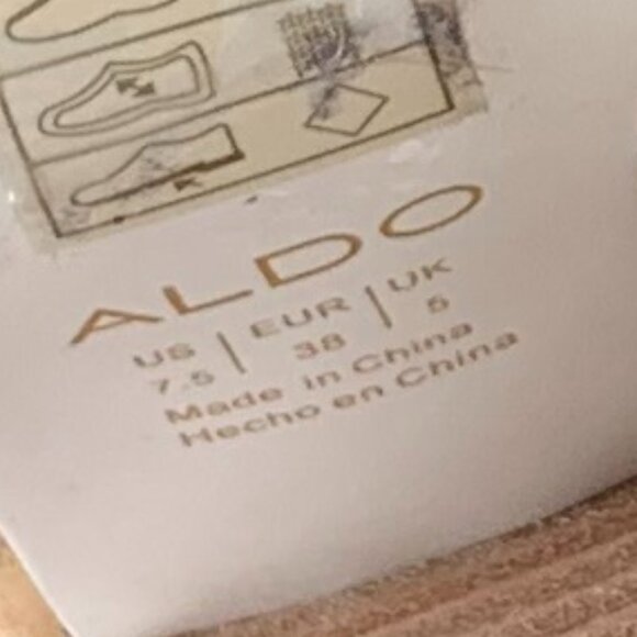 Aldo Lennoxville Suede Block Heel Booties Sz 7.5 - Picture 12 of 14